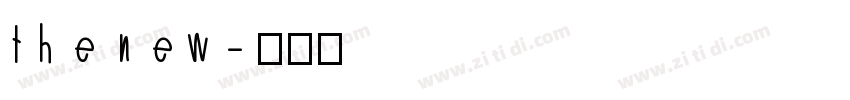 the new字体转换